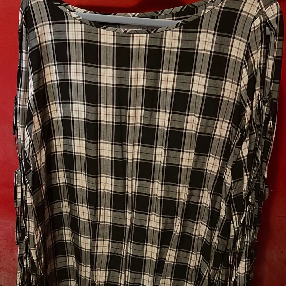 Loft plaid blouse.